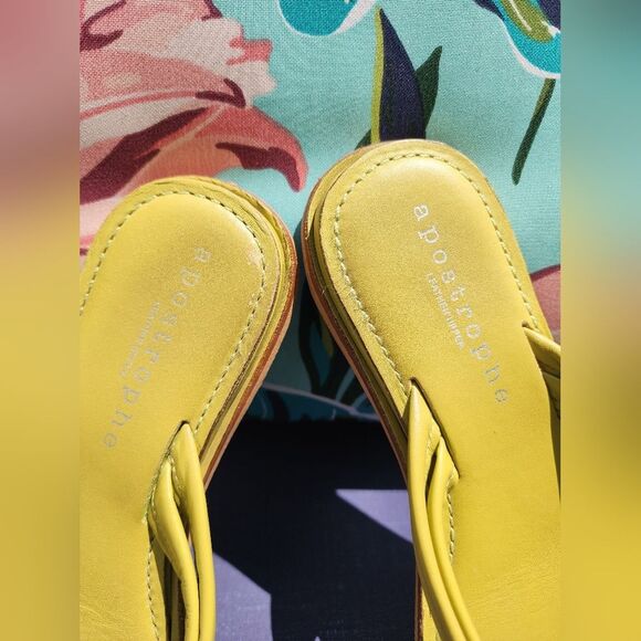 Apostrophe Women's beautiful leather sandals sz 7 Stylish Chic/ Comfy spring - Picture 9 of 13